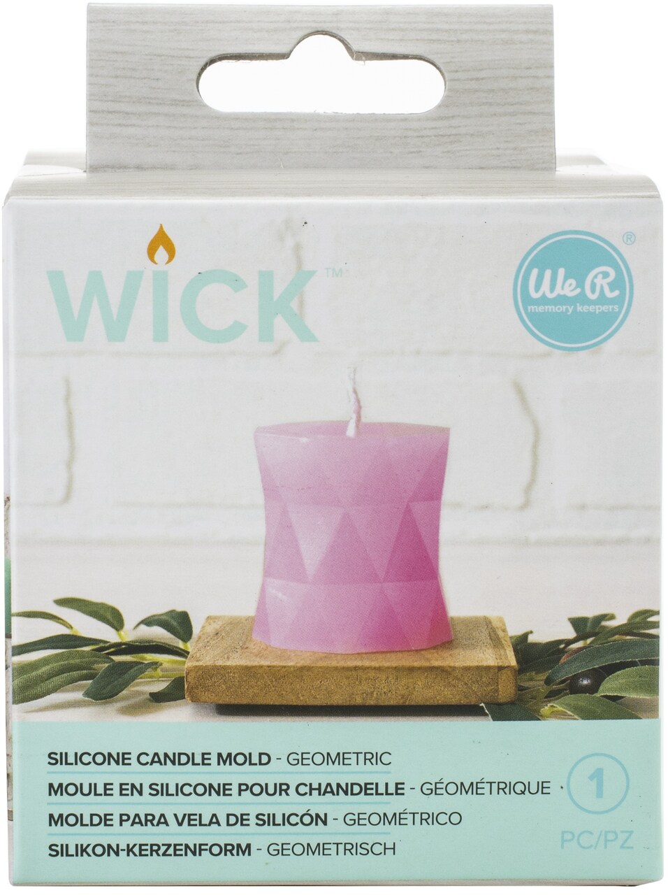 We R Wick Silicone Mold - Geometric Shaped 3D Mold for Candle Making, DIY Soap Making, and Resin Crafts - 3 x 3 x 3 inches